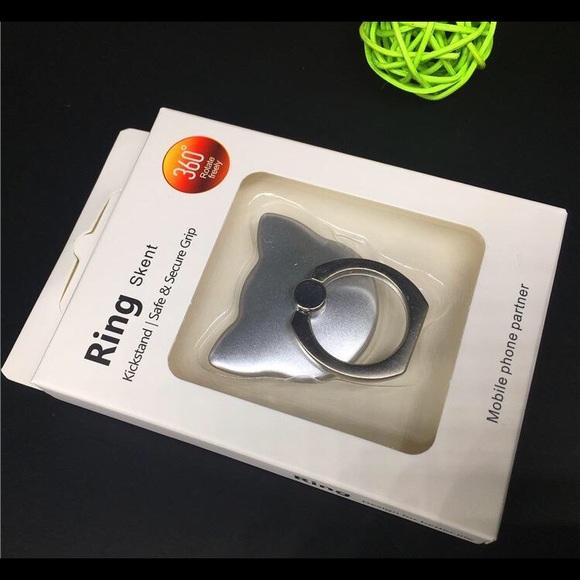 Silver Cat Head 360 Degree Finger Ring 🎉😻📱 - Picture 3 of 5